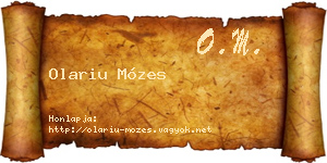 Olariu Mózes névjegykártya